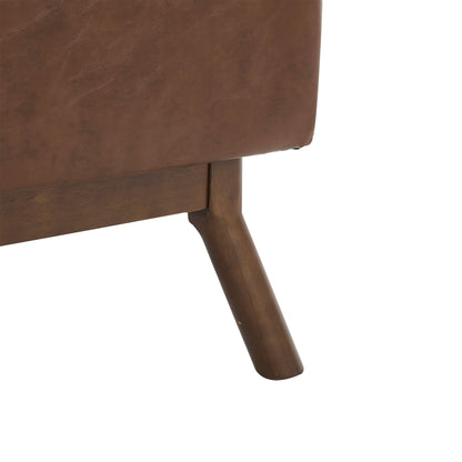 Mid-Century Modern Square Coffee Table Storage Bench, Assembled, Suitable for Living Room, Entryway and Family Room, Use