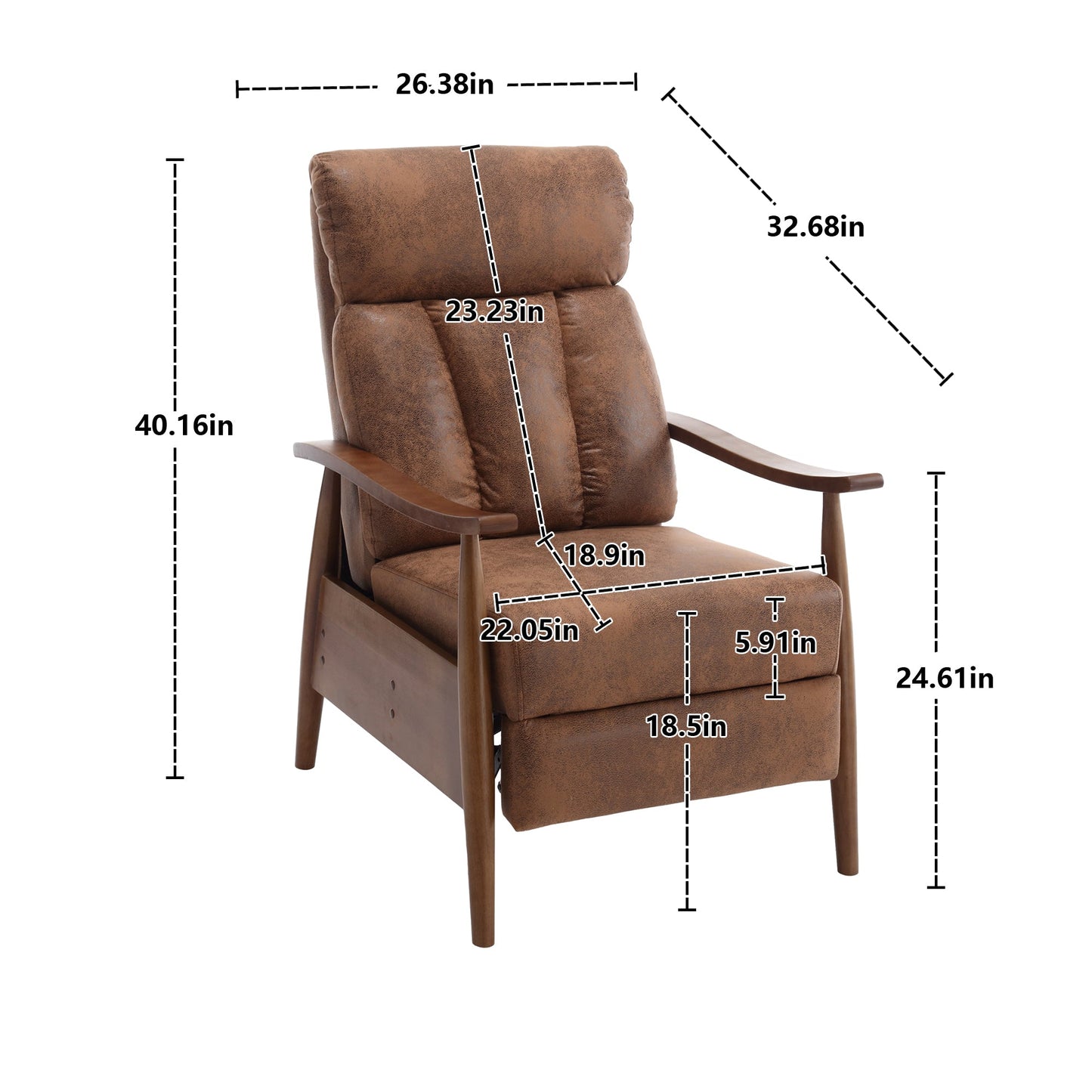 Wood Frame Armchair,  Modern Accent Chair Lounge Chair for Living Room