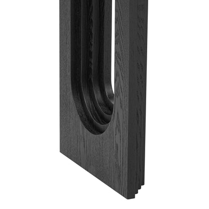 Uniquely Designed Console Table Made of Fraxinus Mandschuric Solid Wood Veneer,with Distinctive Round Hollow Legs, Suita