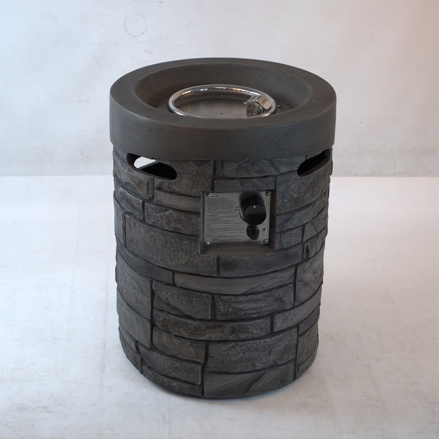 32000 BTU, CSA Certification Diameter 20 Inch Round Outdoor Gas Fire Pit,Contain 2.5kg Lava Stone and Rainproof Cover,Ma