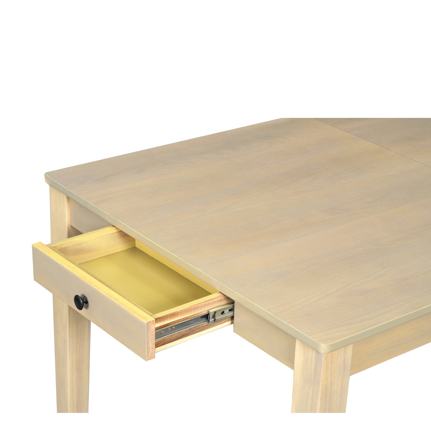 Rustic 7-Piece 78.1inch Extendable Dining Table Set With 18inch Removable Leaf, 6 Upholstered Dining Chairs, 2 Built-In