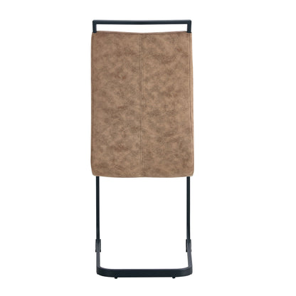 Dining Chairs,tech Cloth High Back Upholstered Side Chair With C-Shaped Tube Black Metal Legs for Dining Room Kitchen Va