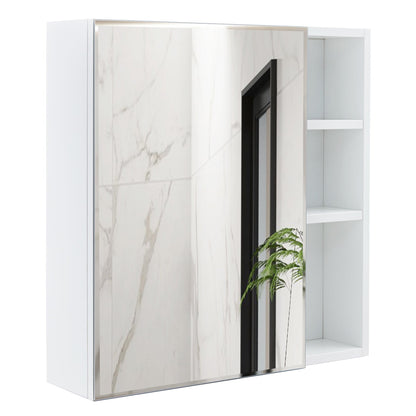 A White MDF Material Mirror Cabinet, Bathroom Mirror,  MDF Material Mirror Cabinet,a Separate Wall Mounted Bathroom Mirr