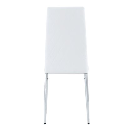 Modern Style Dining Chairs Set of 6 in White, Essential for Minimalist Homes.Meeting Family Dining Needs,PU Material Sea