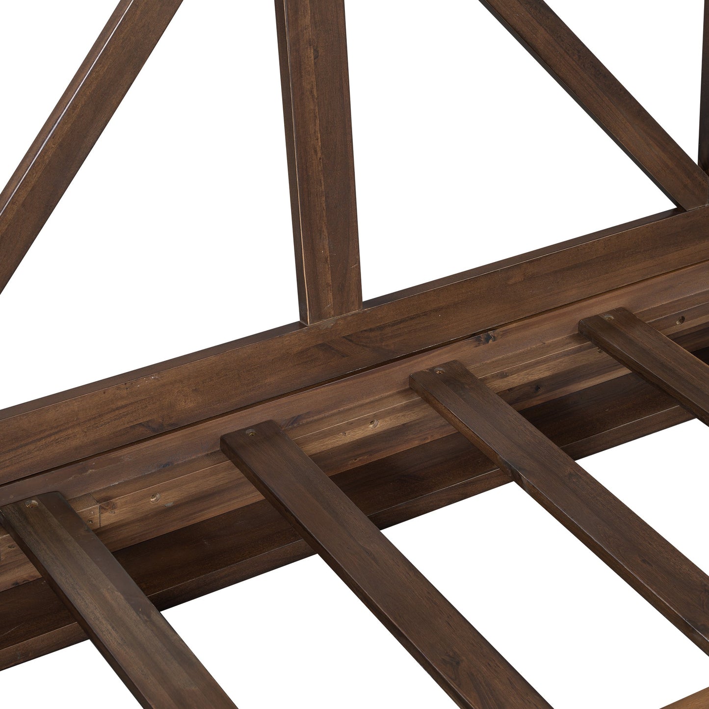 Acacia Wood Twin Size Patio Swing Bed Modern Porch Swing Hanging Bed Frame With 16.4ft Hemp Ropes for Garden,Backyard,Br