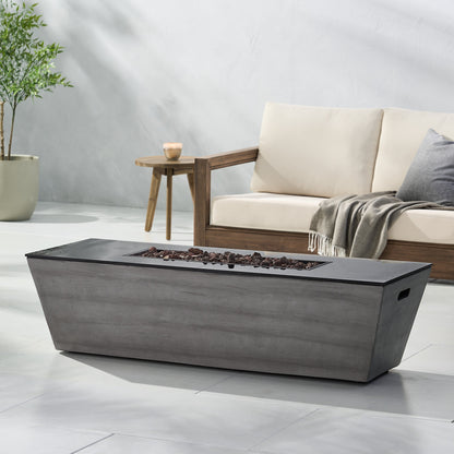 56' Rectangle Mgo Fire Pit - 50 000 Btu