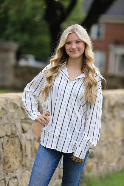 Striped Button Down Shirt