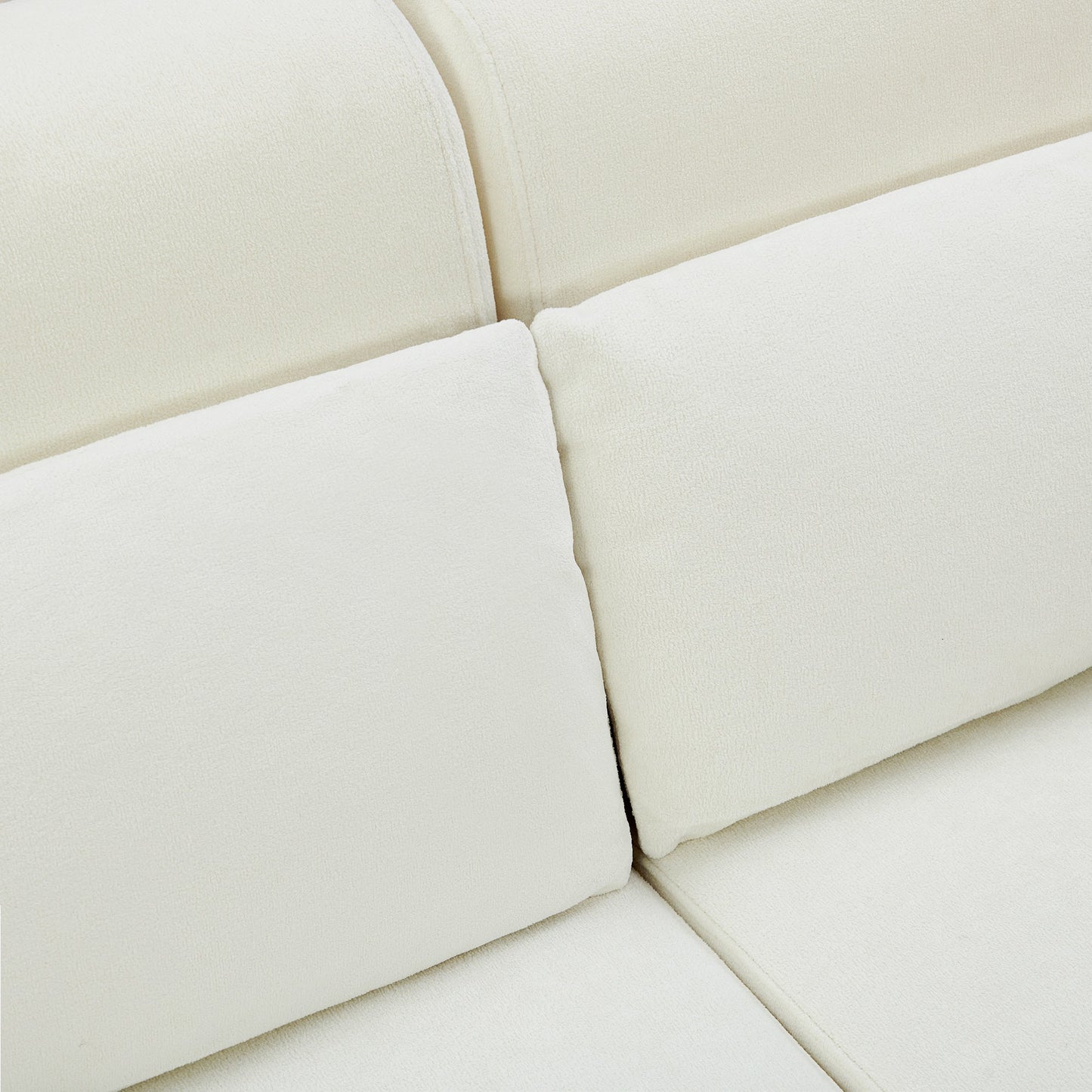 Modern Loveseat Sofa 59' Couch With Flexible USB Ports, Unique Cylindrical Armrests, Beige Chenille
