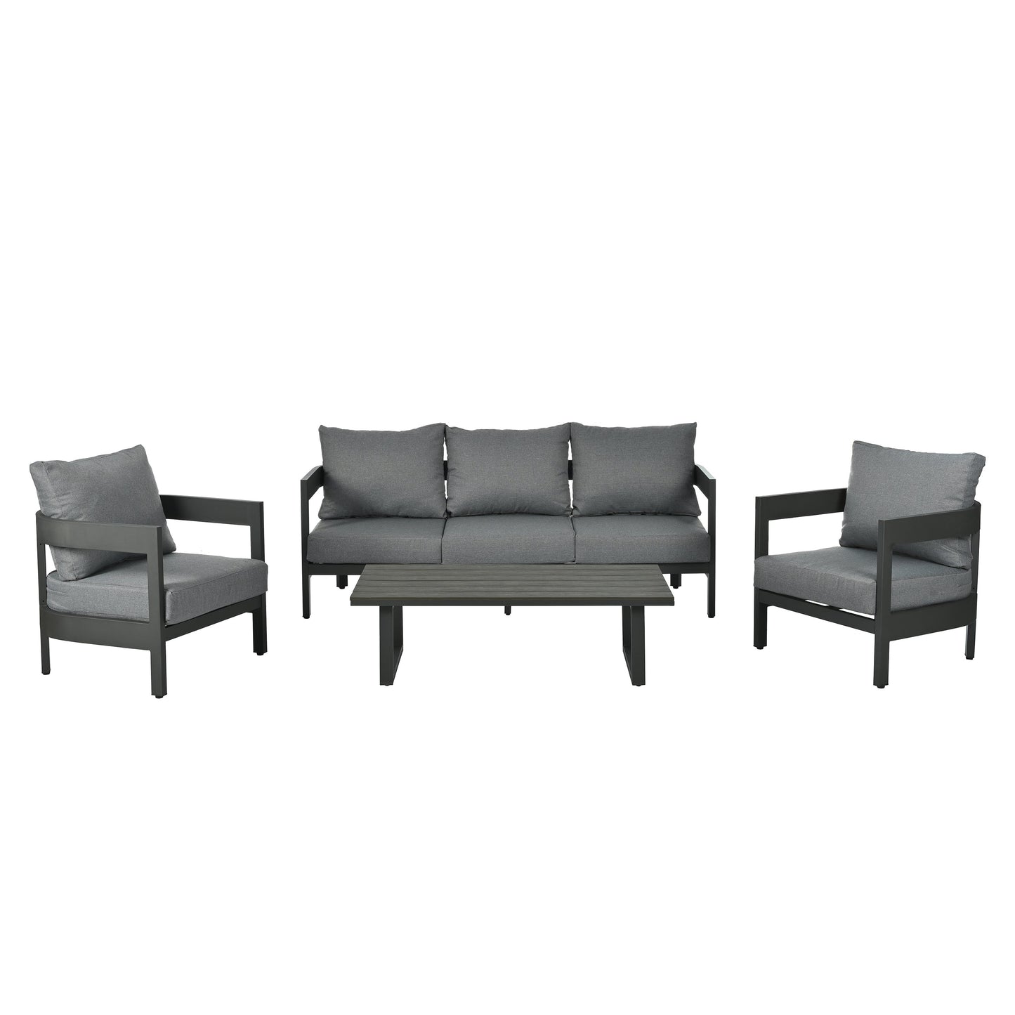 High-Quality Outdoor Seating Set With Thick Cushions for Ultimate Comfort, Perfect for Lawns, Patios, and Poolside