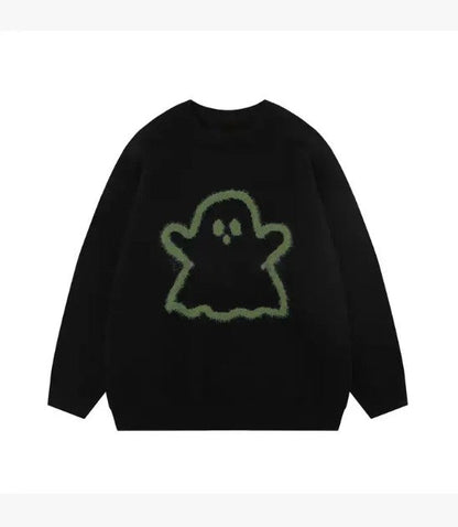 Glow-In-The-Dark Ghost Sweater - Halloween Knit