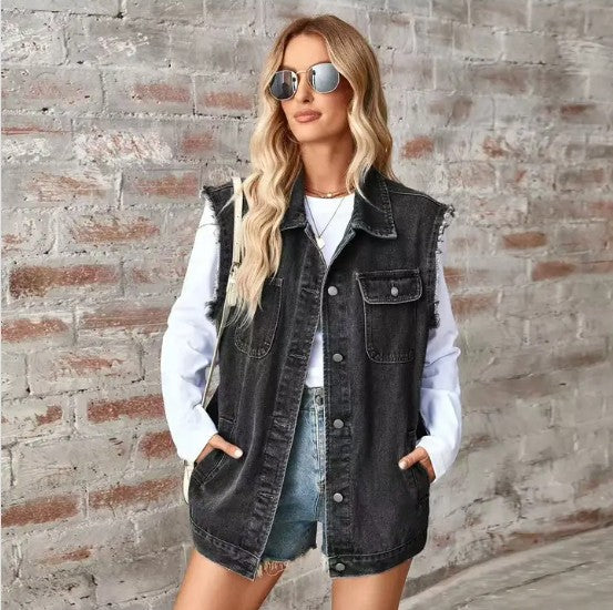 Sleeveless Denim Jacket