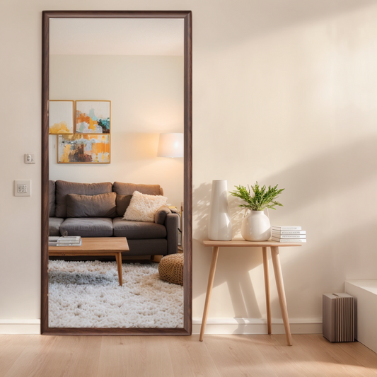 70*32 Inch Full-Body Floor Mirror With Artificial Wood Frame, Elegant Design and Durability, a Must-Have for Bedrooms, C