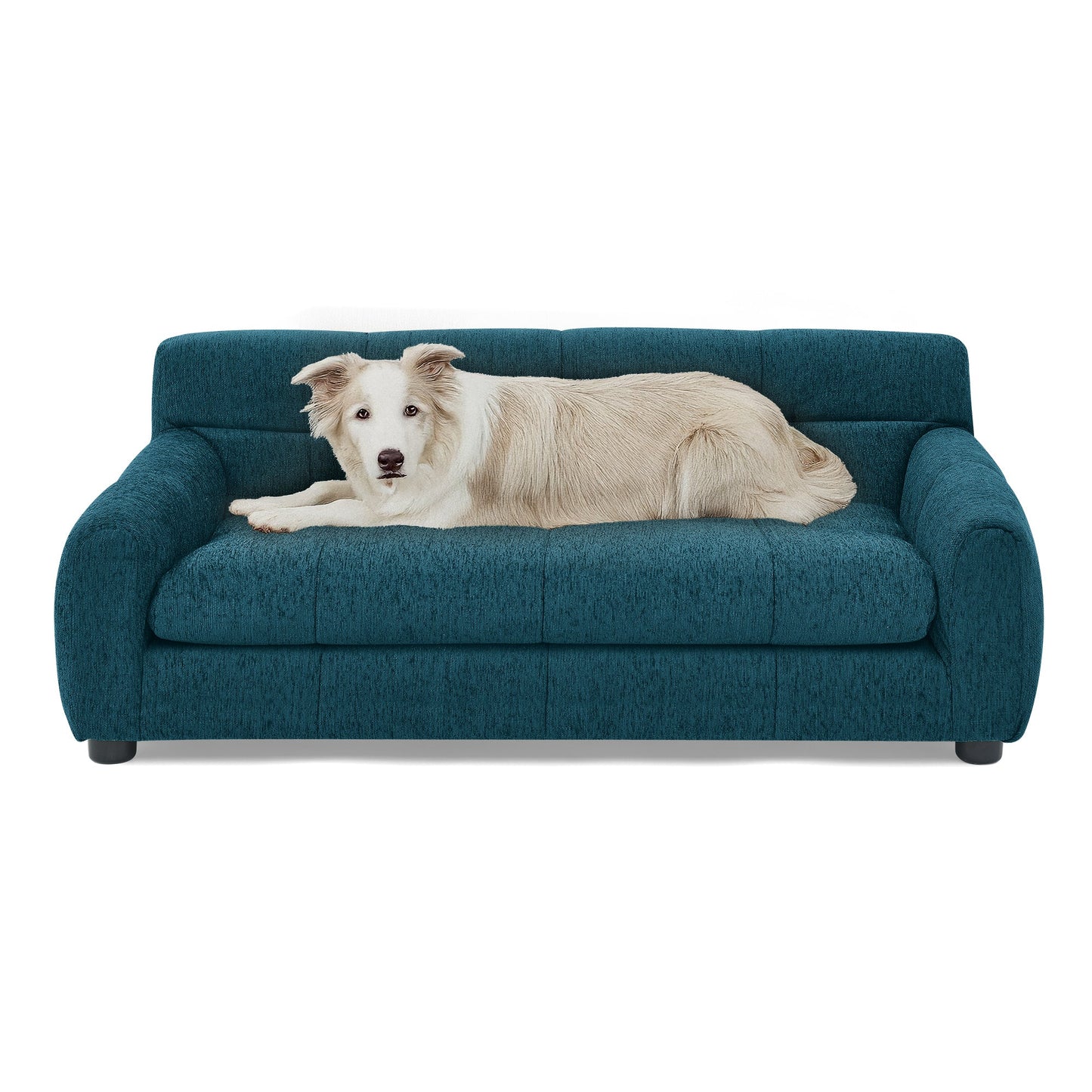 Soft and Comfortable Pet Sofa With Backrest and Armrests, Suitable for Modern Rectangular Pet Sofas for Small and Medium