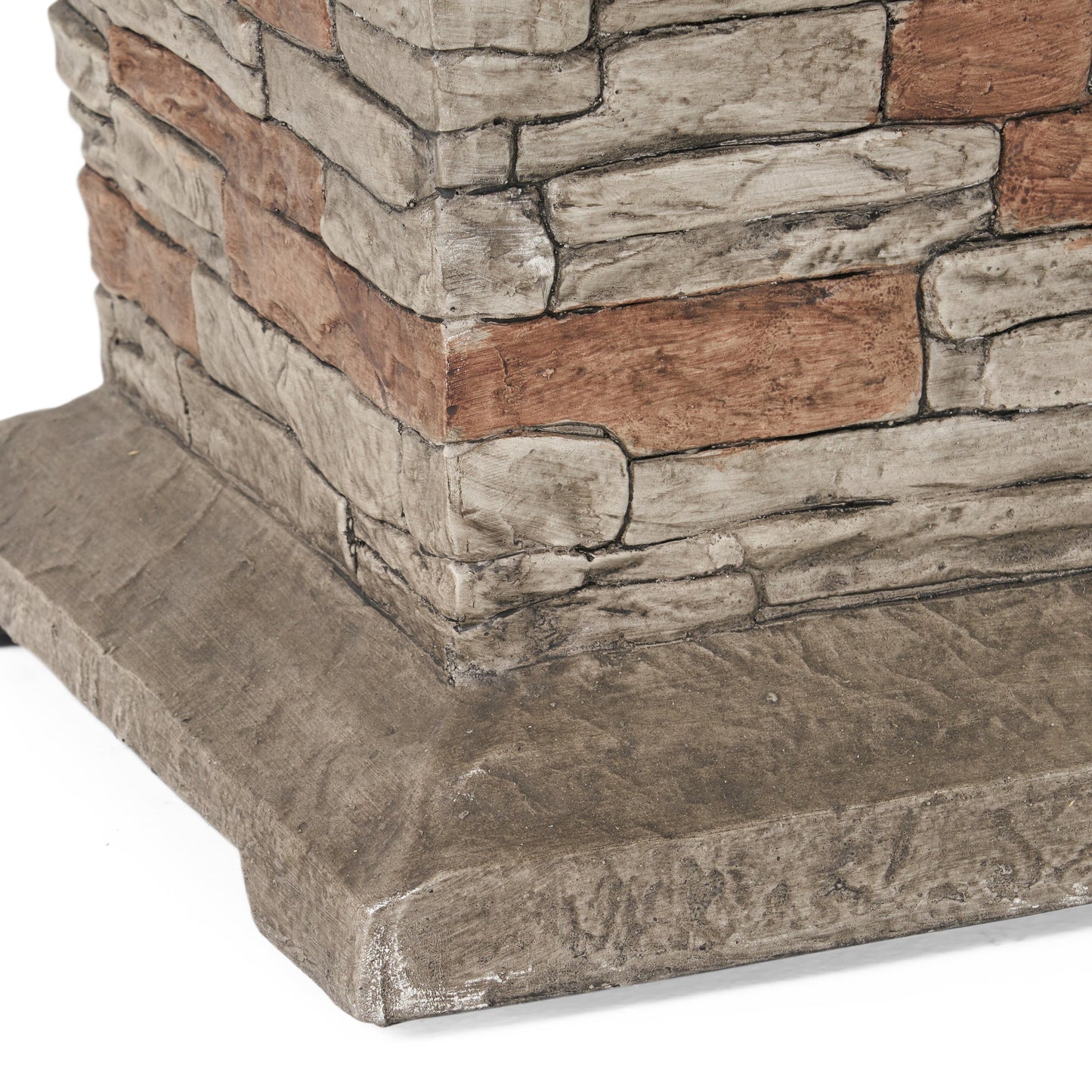 Outdoor 19.50' MGO Fire Column - 40,000 BTU, Natural Stone (Tank Inside)