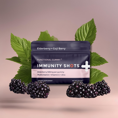 Immunity Shots - Elder Berry + Goji Berry Gummy Vitamins | 12-Pack