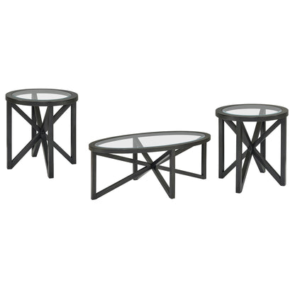 Modern Simple Glass Coffee Table, Tempered Glass Coffee Table Solid Wood Base Round Transparent Glass Top Modern Living