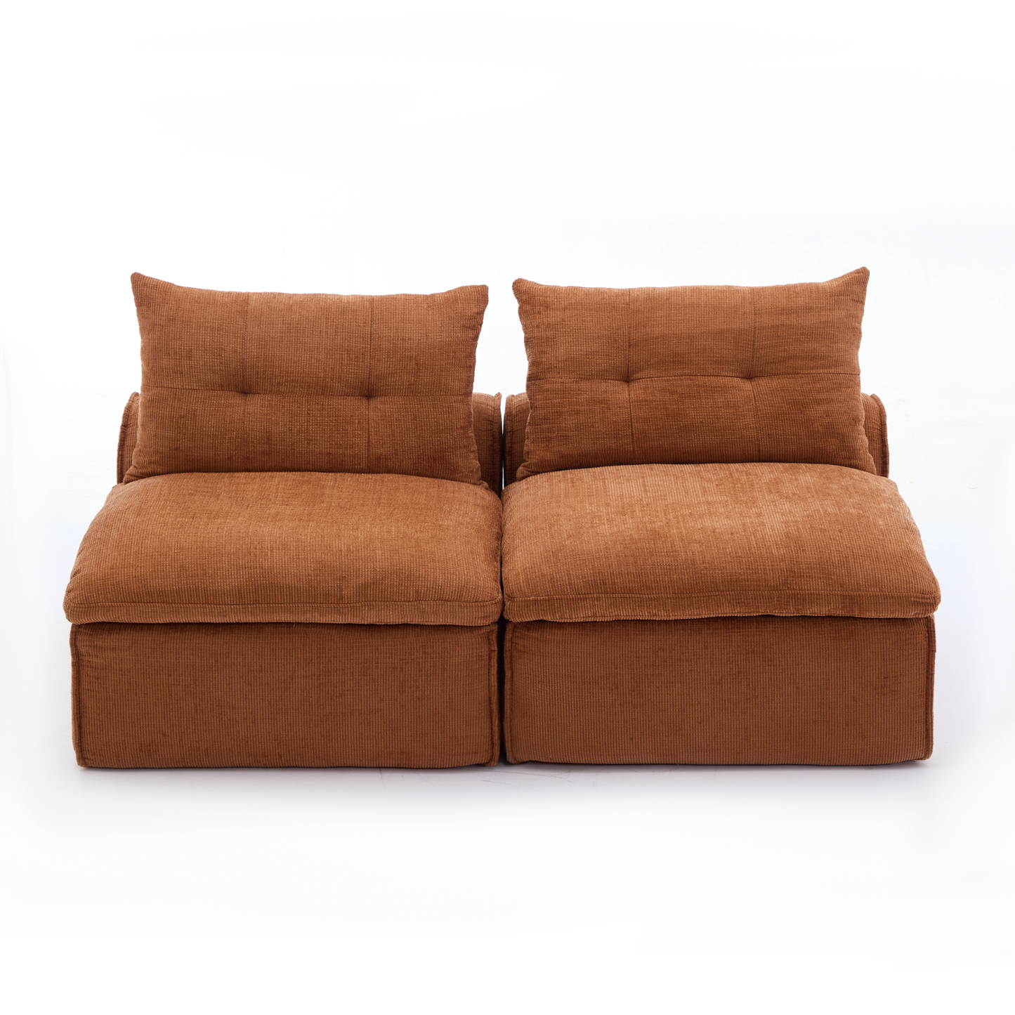 Modular Sofa,No Armrests,At Will DIY,Soft Chenille Fabric,Neck Pillow-Back Lounge Sofa Chair,Reading Nook, or Apartment