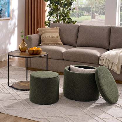 Ottoman, Multi-Functional Combination Set Table Ottoman, Combination of Ottoman and Table, With Drum Stool, With Storage