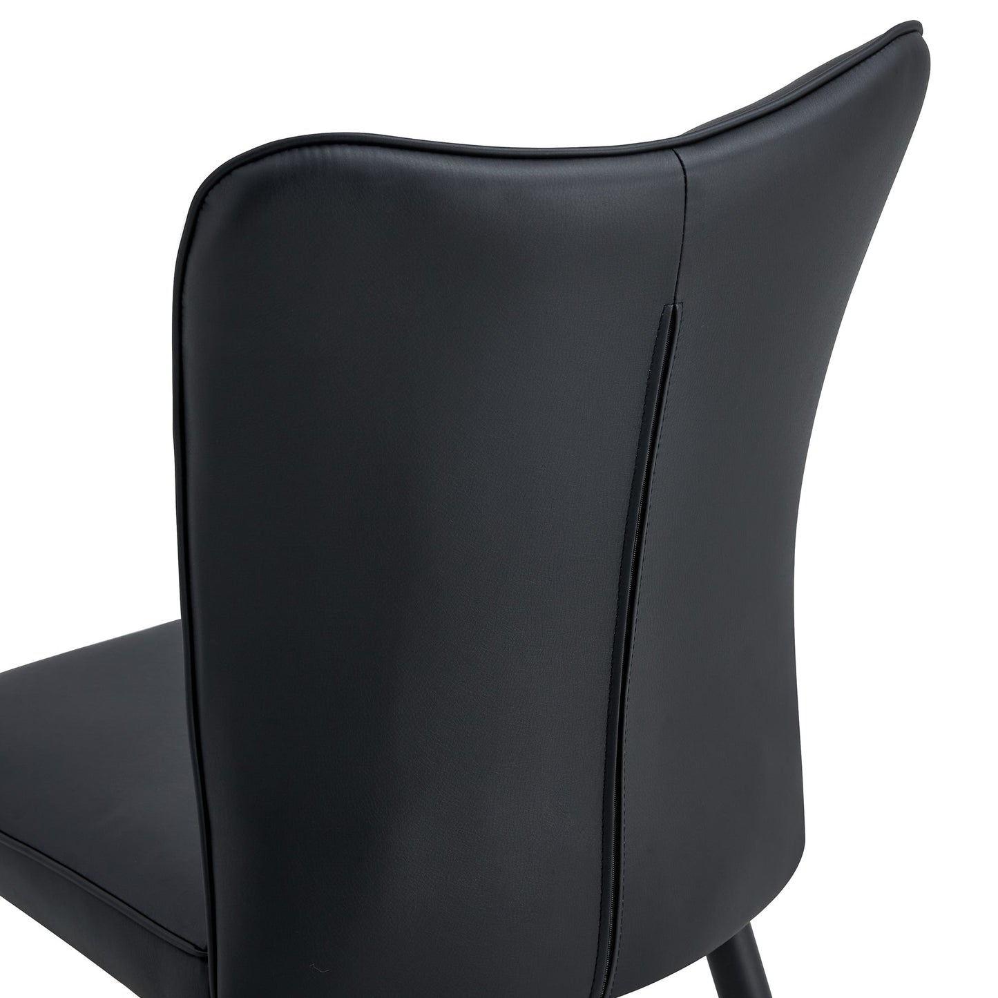 Modern Black PU Chair Set - Sleek Design With Black Metal Legs - Ideal for Various Venues
