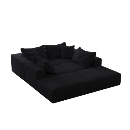 Oversized Sponge Cloud Sofa,Modern Upholstered Sectional Sofa Couch Set,Modular 162' L Shaped Sectional Living Room Sofa