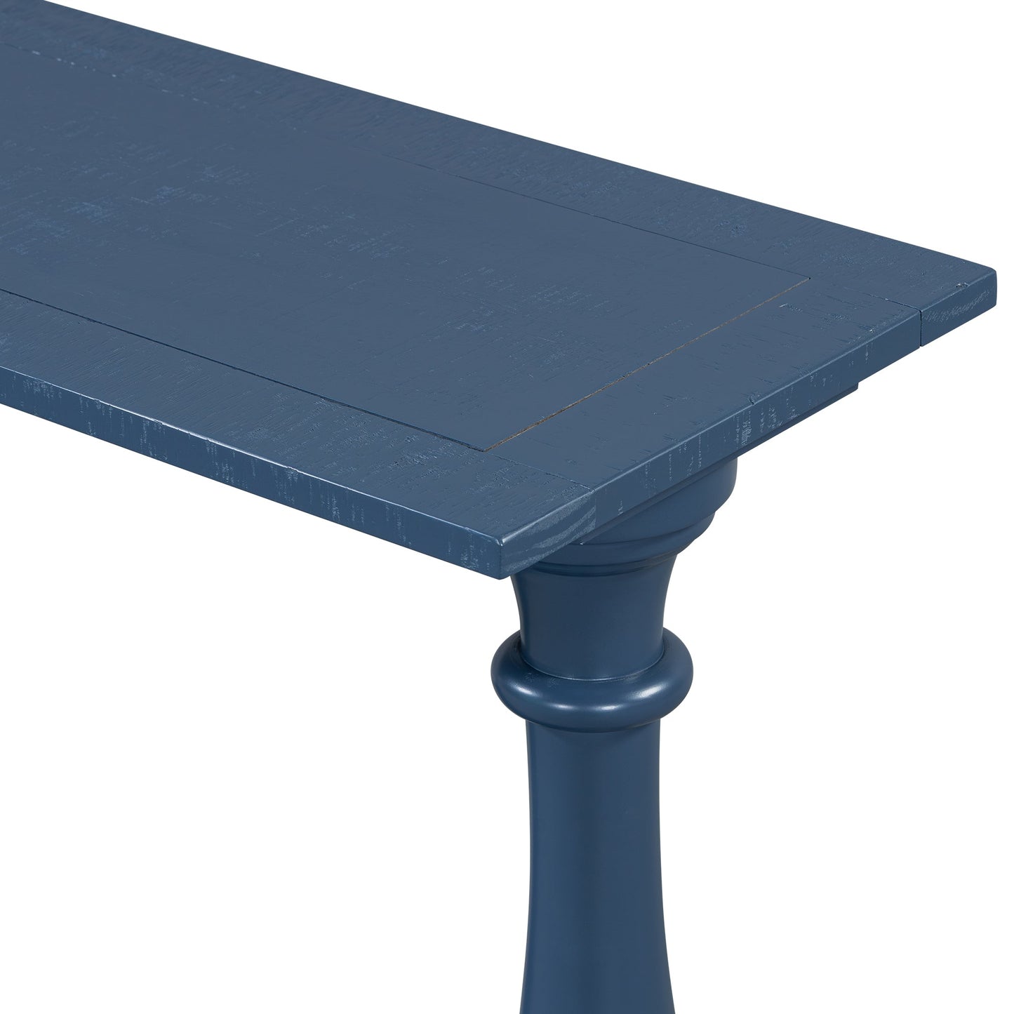 Vintage Sofa Table Console Table With Luxurious Pine Veneer and Elegance Vase-Leg Design,for Living Room Study Room Entr