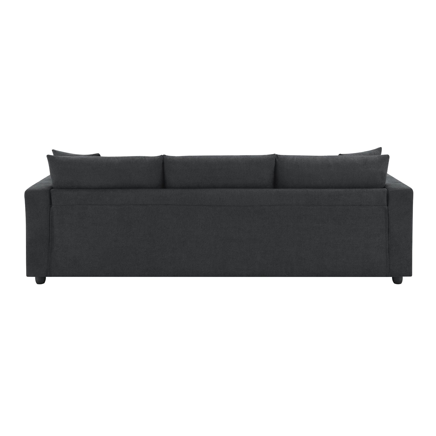 101*66' Modern Sectional Sofa With Throw Pillows,Cloud L-Shaped Couch Set With Wide Seat,4 Seat Polyester Comfy Fabric C