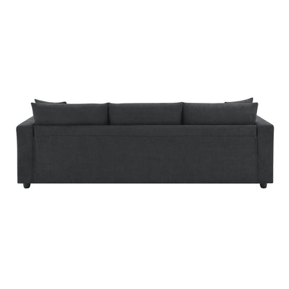 101*66' Modern Sectional Sofa With Throw Pillows,Cloud L-Shaped Couch Set With Wide Seat,4 Seat Polyester Comfy Fabric C