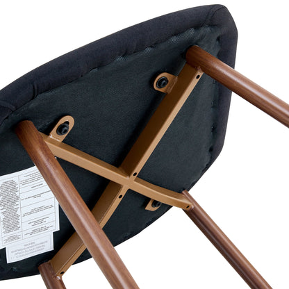 Table and Chair set.A 47.3-Inch Diameter Modern Splicing Circular Dining Table - Double-Layer storage.Paired With 4 Blac