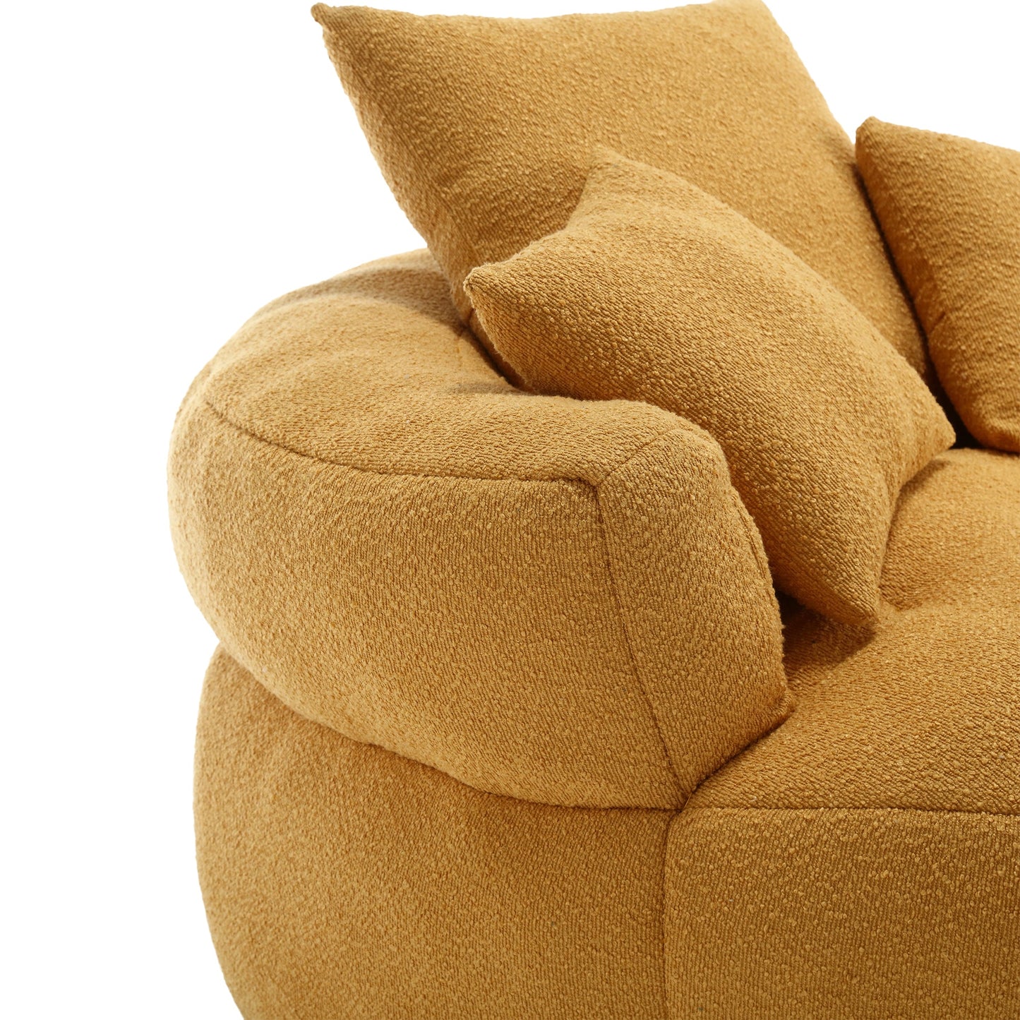 Chenille Sponge Single Sofa,No Assembly Required,Fluffy Modern Sleeper Chair for Living Room, Bedroom, Lounge and Projec