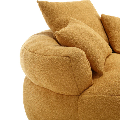 Chenille Sponge Single Sofa,No Assembly Required,Fluffy Modern Sleeper Chair for Living Room, Bedroom, Lounge and Projec
