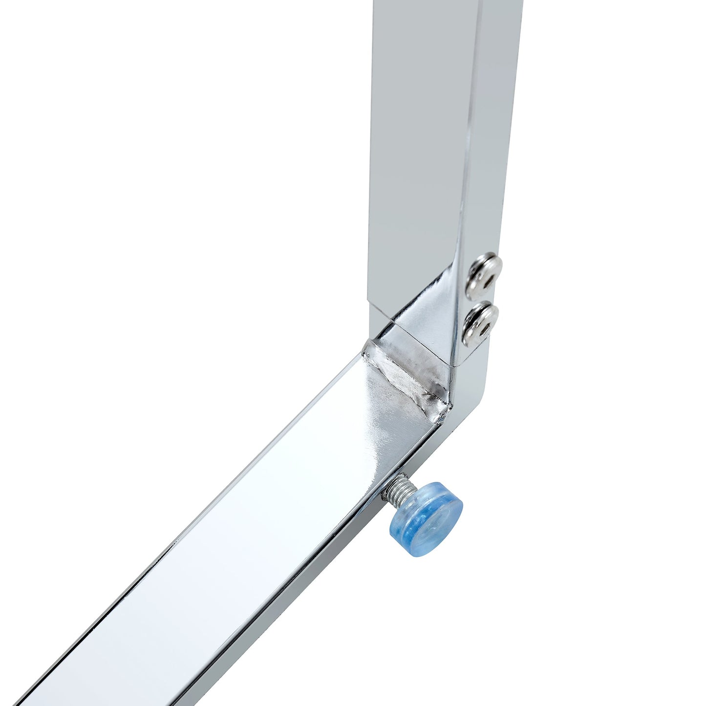 Luxury Simple Arch Chair - Set of 6 White PU High Resilience Dining Chair With Arched Metal Silver Leg