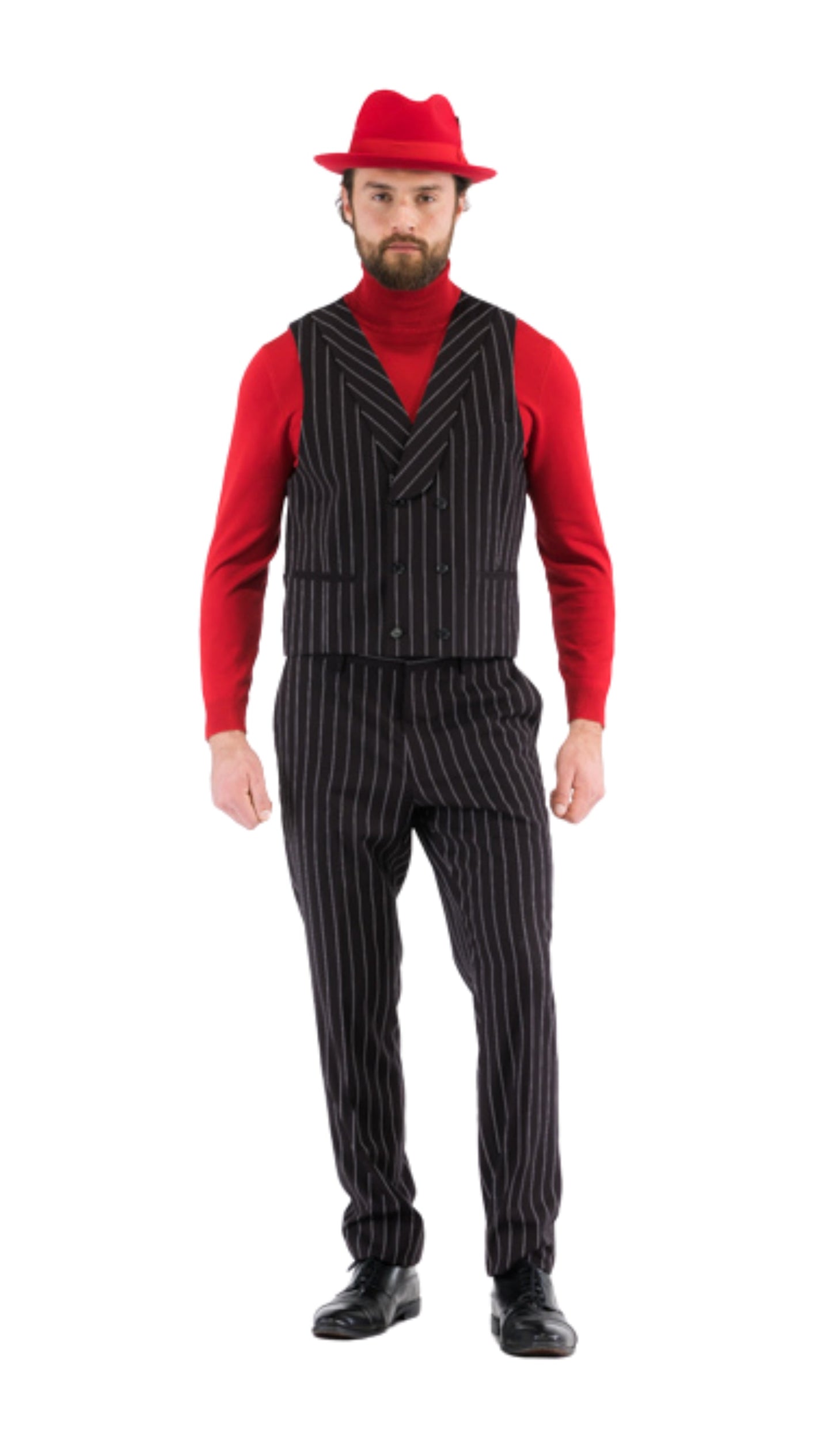 Bellagio Black White Mens 2 Button Slim Peak Lapel Suit With Pick Stitching Ticket Pocket Double Breasted Vest With Shaw