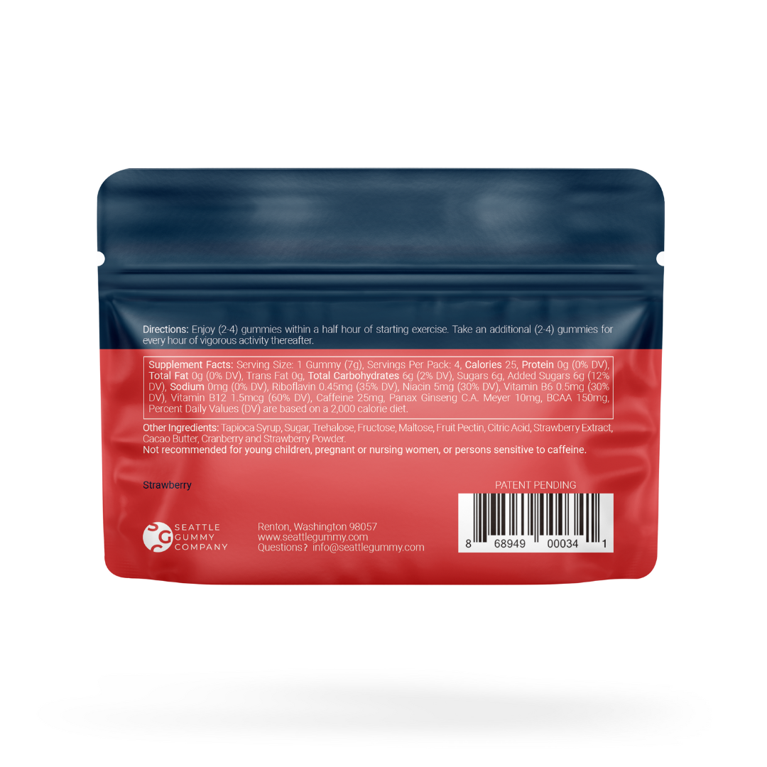 Strawberry Power Up Pre-Workout Supplements (12-Pack)