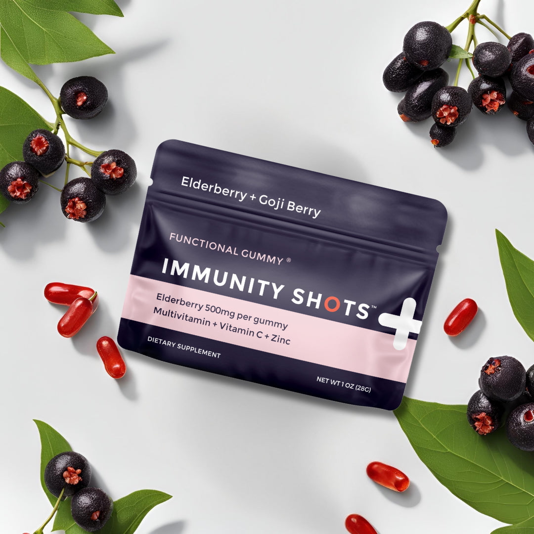 Immunity Shots - Elder Berry + Goji Berry Gummy Vitamins | 12-Pack