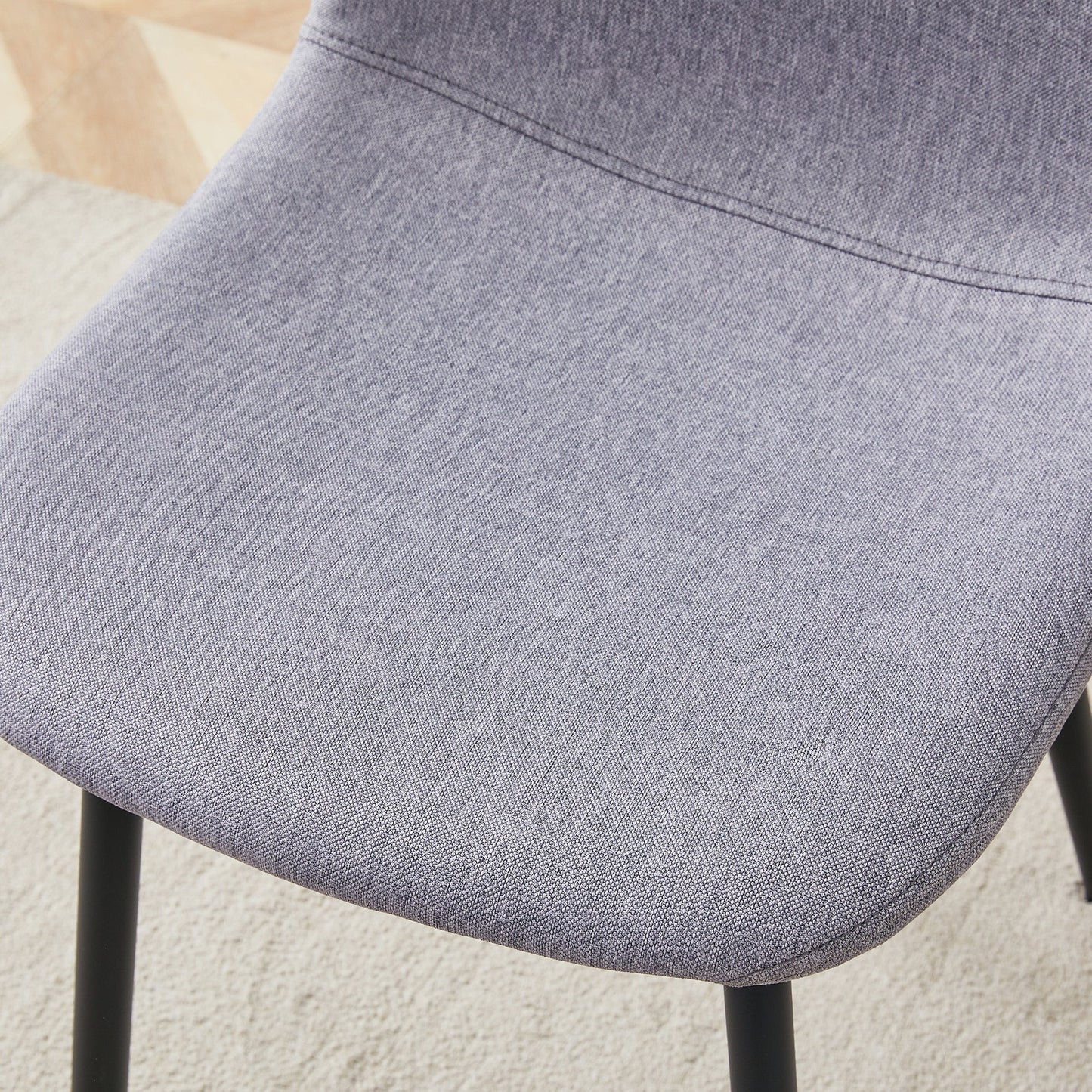 Table and Chair set.Modern Multifunctional Lifting Platform,Natural Wood Grain Sticker MDF Desktop, Black Metal Legs.Pai