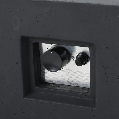 Outdoor 50000 BTU Propane Fire Pit, Dark Grey, With Tank Holder