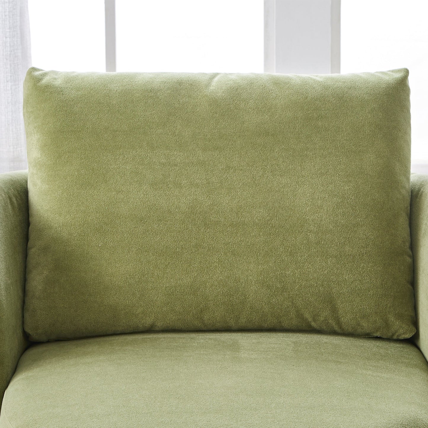 360° Swivel Chair, 29.9' Accent Barrel Armchair, Upholstered With Curved Design, Green Chenille, for Living Room and Off
