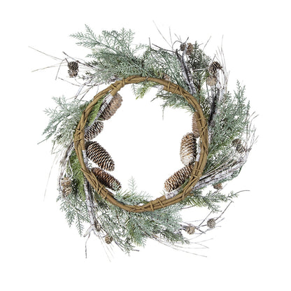 D24' Pine/Pinecone Wreath, Green