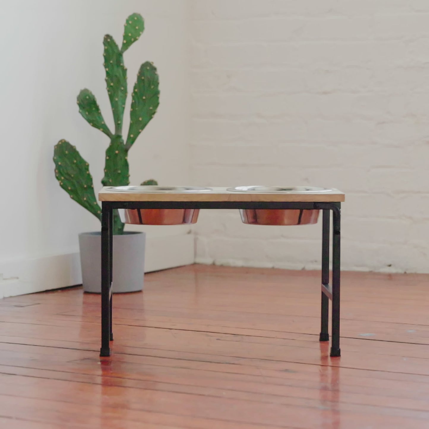 Wood & Metal Elevated Feeder