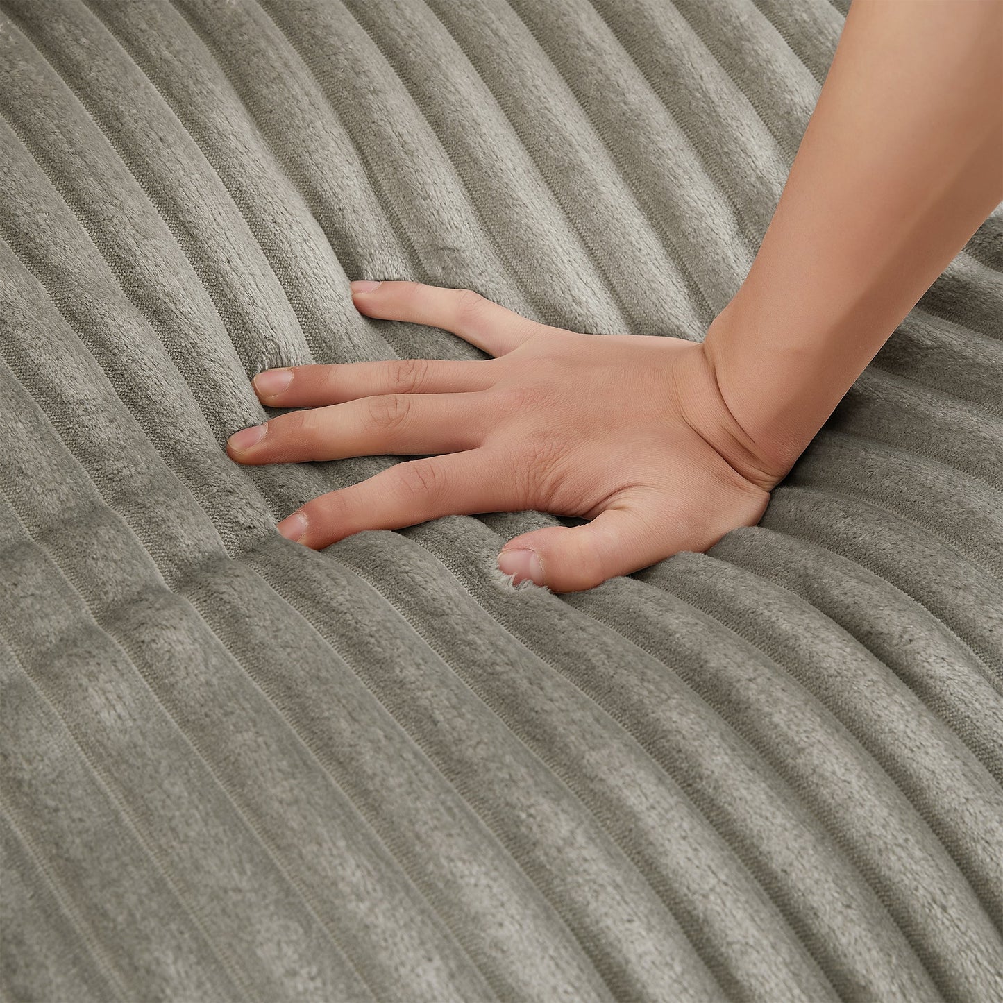 Modern 4-Seater Corduroy Sofa Couch With USB Ports, Hidden Storage Arms, and Flip-Top Cup Holders, Brown, 133 Inches