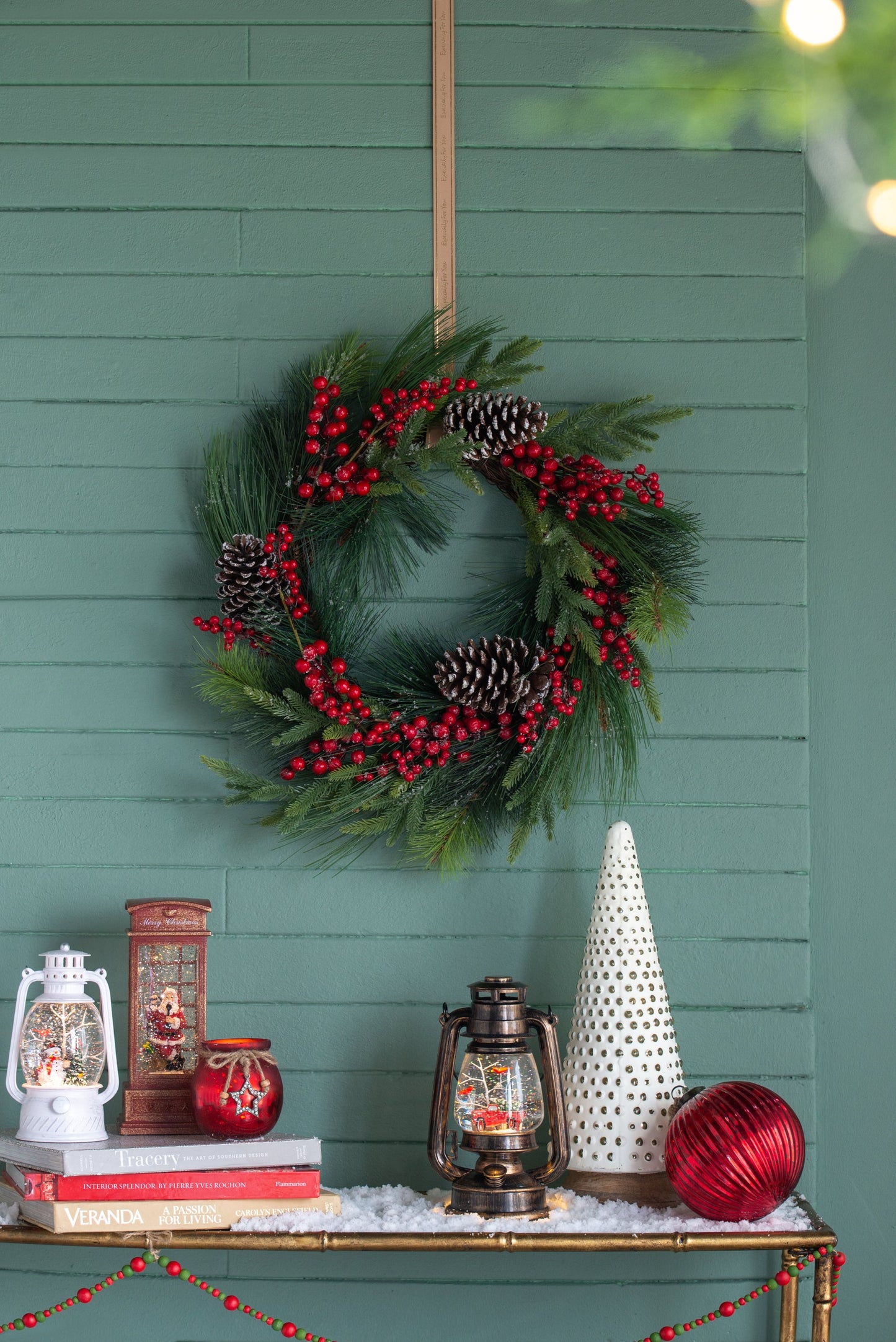 D6.7x18' Glass Christmas Cone Tree Decoration, Cream