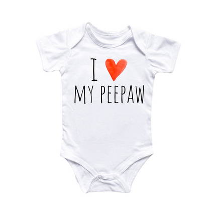 Peepaw Grandpa - Baby Boy Girl Clothes Infant Bodysuit Funny Cute Newborn