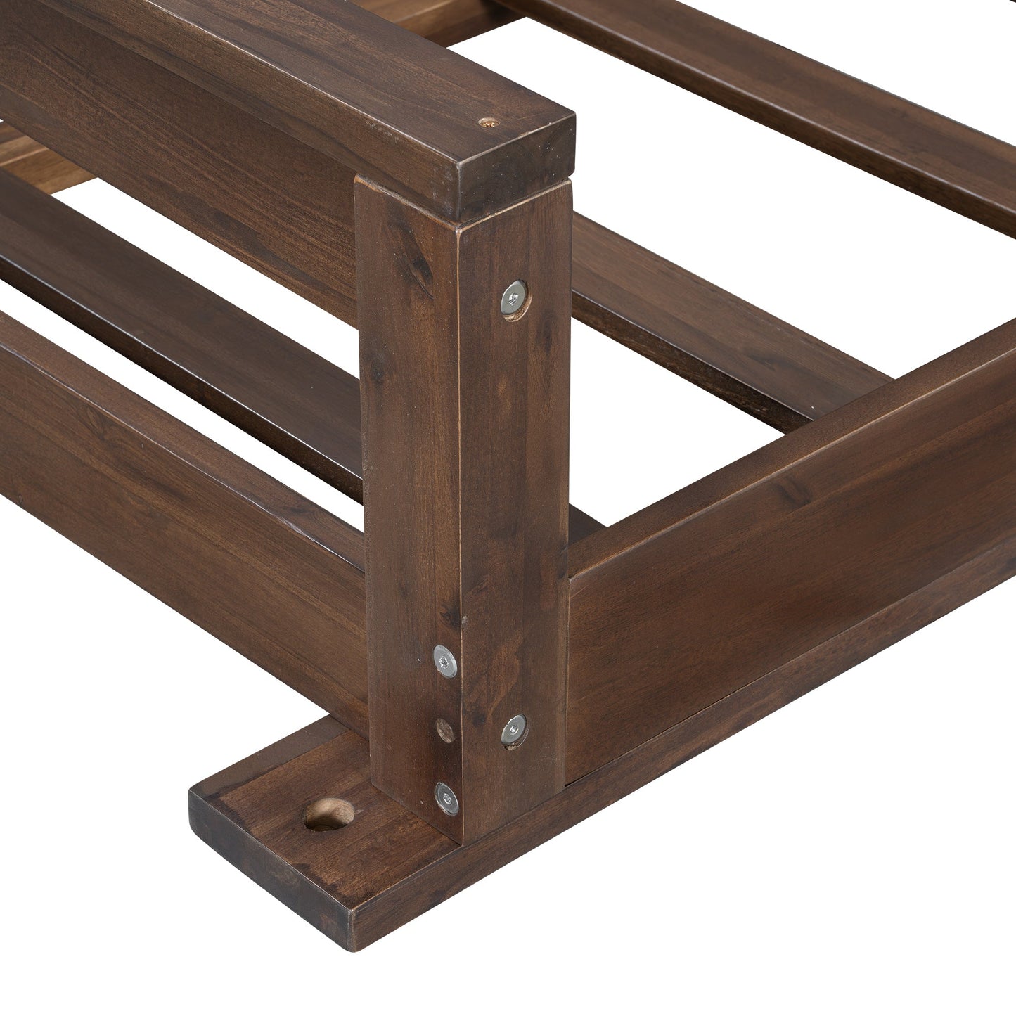 Acacia Wood Twin Size Patio Swing Bed Modern Porch Swing Hanging Bed Frame With 16.4ft Hemp Ropes for Garden,Backyard,Br