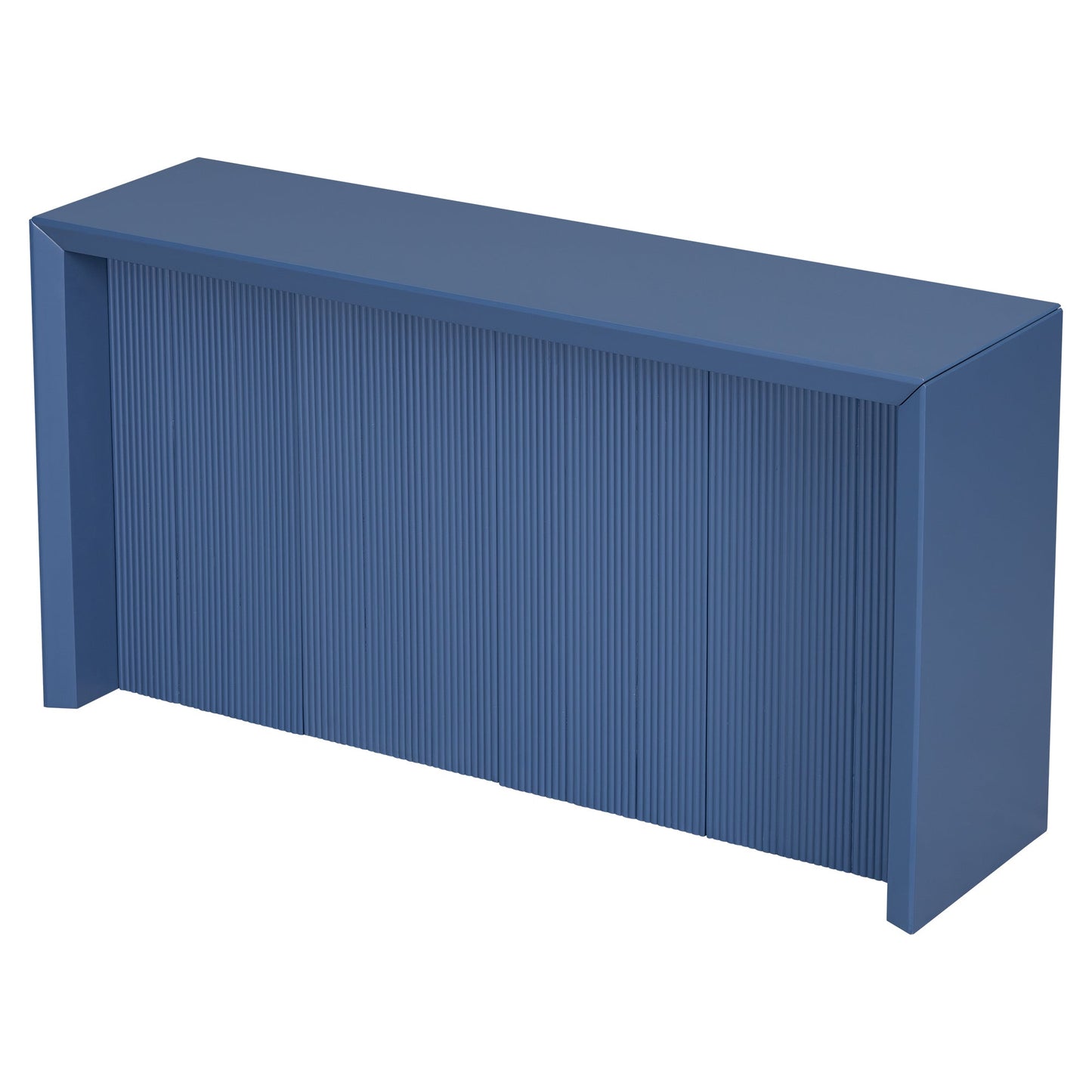 Acacia Wood Veneer Simple Entryway Table With Wavy Design,Suitable for Study,Entryway, Hallway, Living Room, Foyer