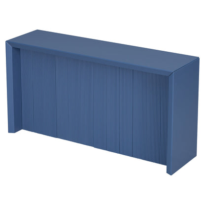 Acacia Wood Veneer Simple Entryway Table With Wavy Design,Suitable for Study,Entryway, Hallway, Living Room, Foyer