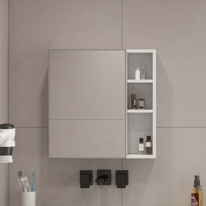 A White MDF Material Mirror Cabinet, Bathroom Mirror,  MDF Material Mirror Cabinet,a Separate Wall Mounted Bathroom Mirr