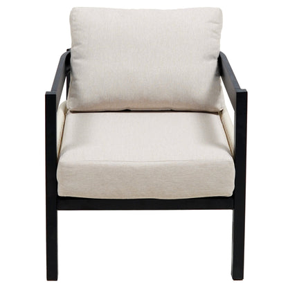 Multi-Person Outdoor Iron Sofa Set With a Table, Rattan Decoration, Waterproof, Rust-Proof, Suitable for Garden, Lawn Us