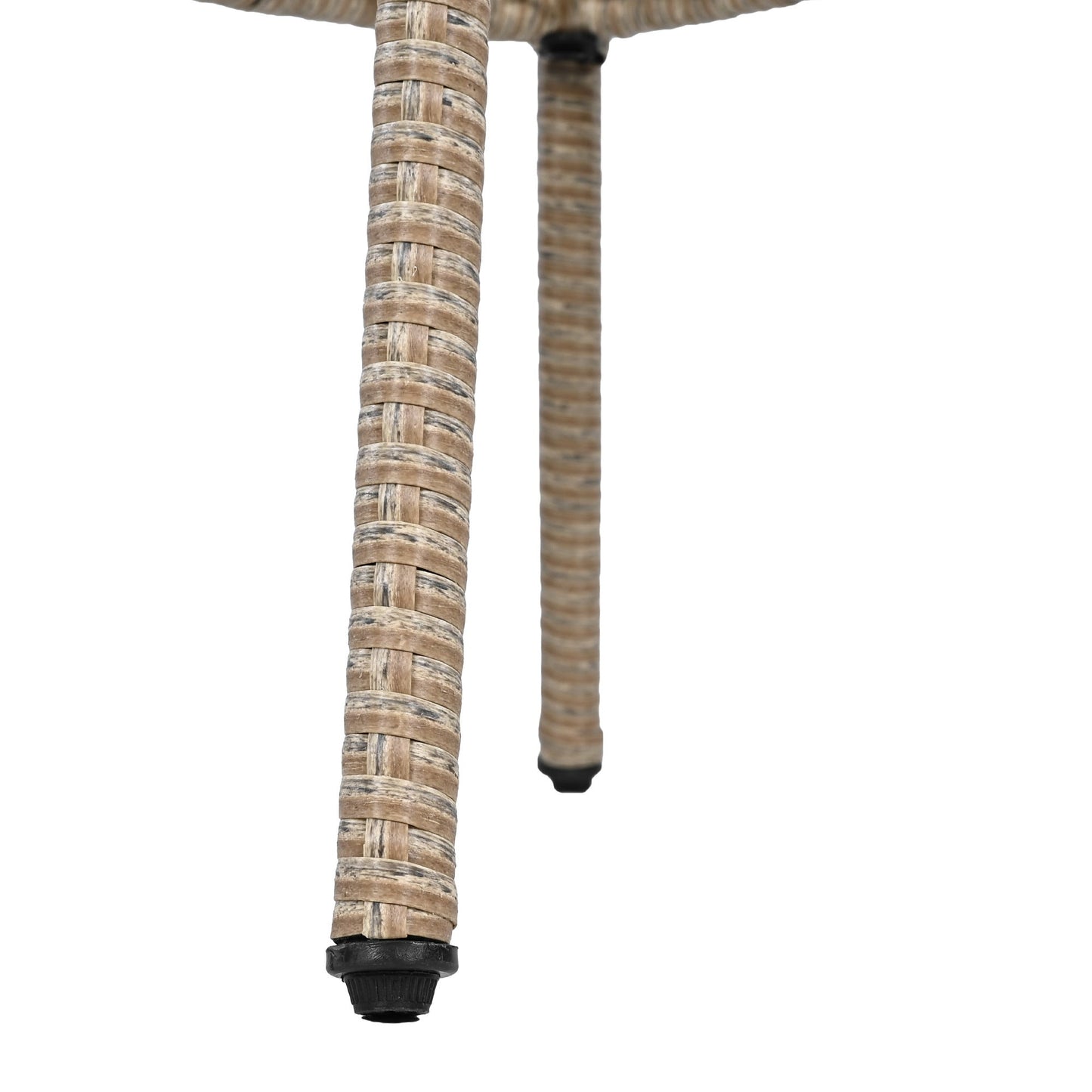 3-Piece Outdoor Chair&Table Set Chat Set 2-Person Rattan Seating Group With Two Swivel Chairs and a Square Table for Gar