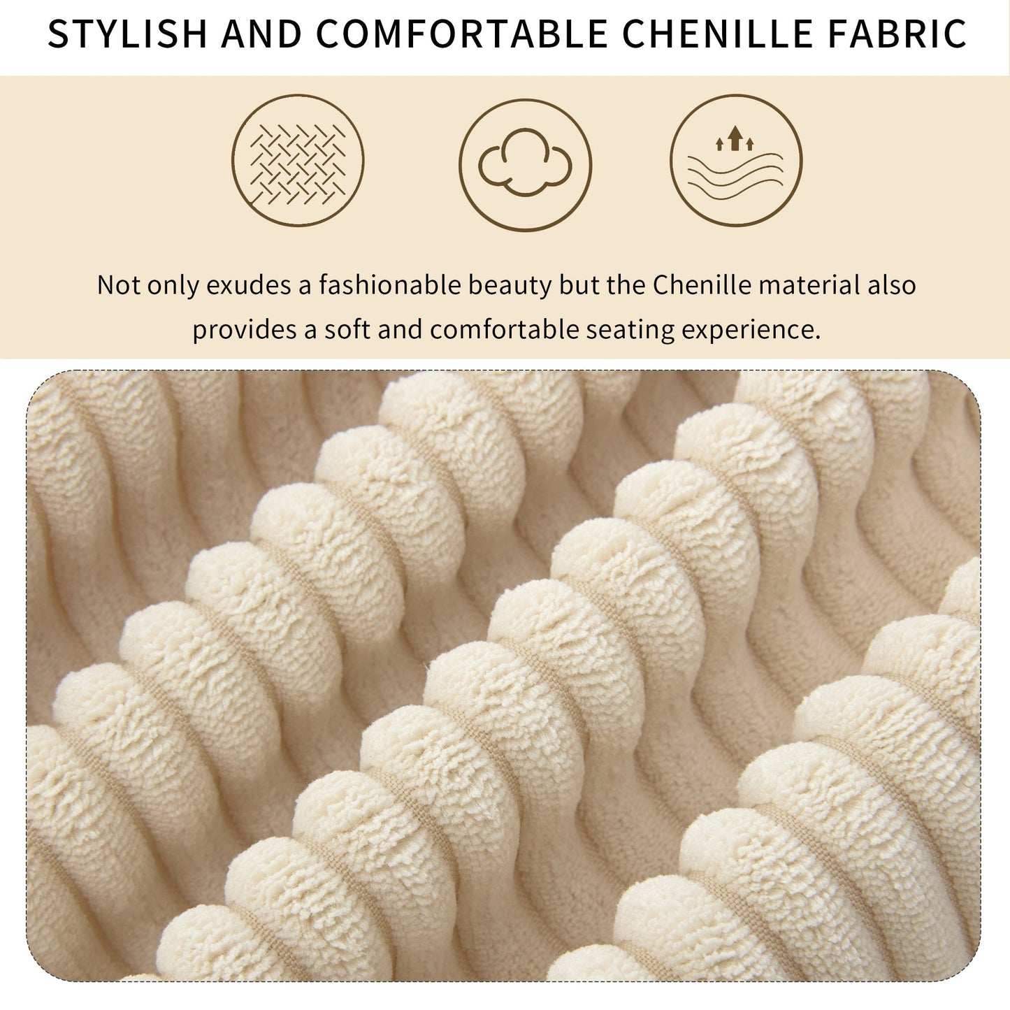 105'' 3 Seater Sofa With Removable Back Cushions and 5 Pillows , for Living Room, Apartment, Spacious Space