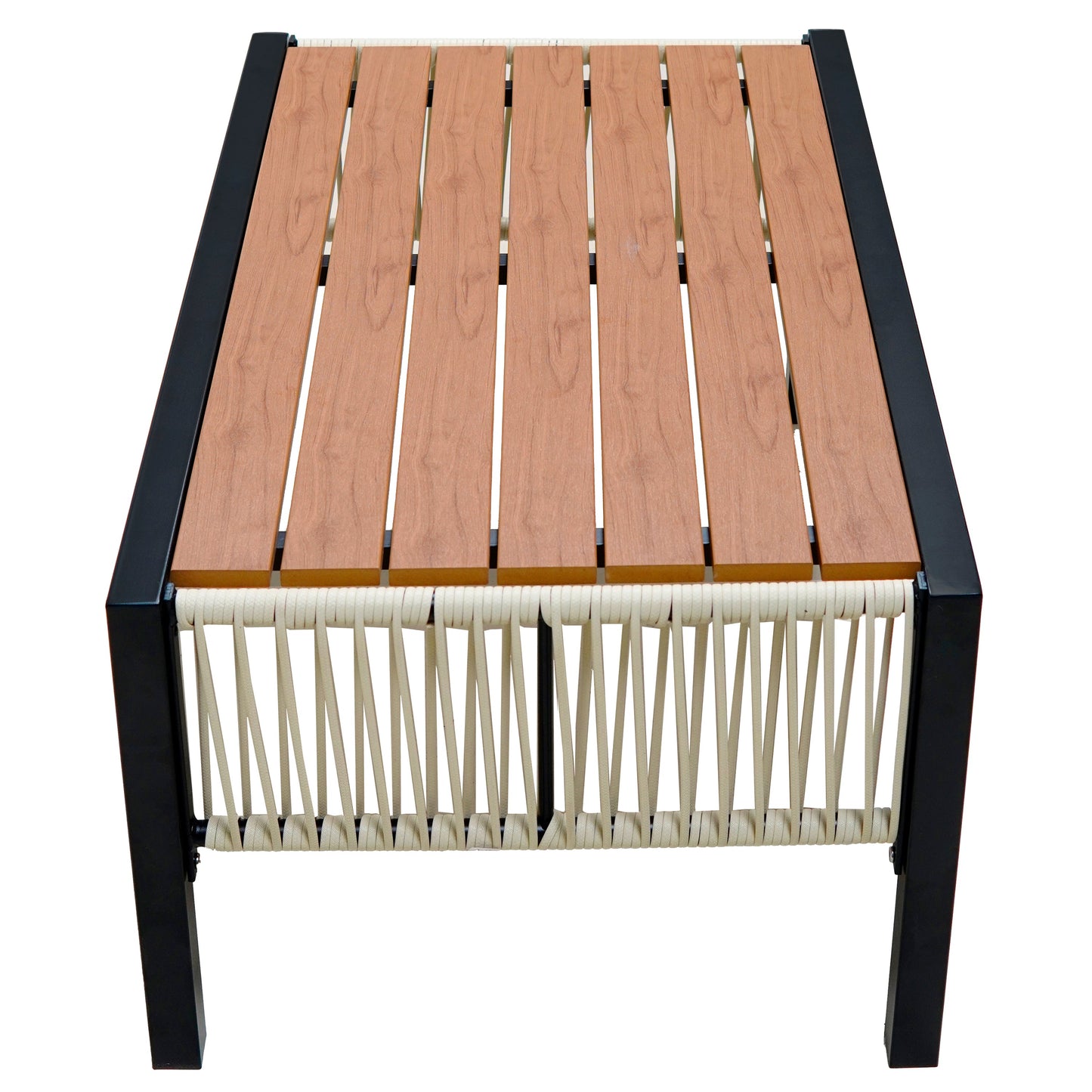 Multi-Person Outdoor Iron Sofa Set With a Table, Rattan Decoration, Waterproof, Rust-Proof, Suitable for Garden, Lawn Us